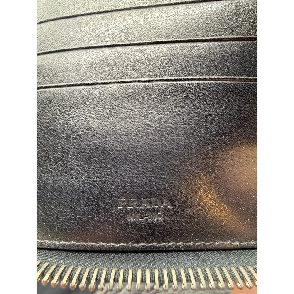 Prada Large Spazzolato Blue & Black Wallet/Clutch Organizer*Limited Edition*EUCC - Picture 3 of 15